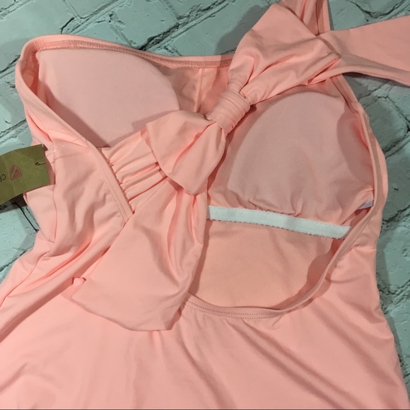 NWT Cremieux soft pink one shoulder swimsuit - Picture 6 of 7